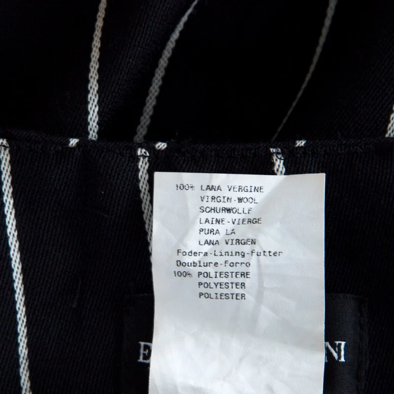 Emporio Armani Striped Monochrome Wool Godet Skirt M For Women 8 Emporio Armani Striped Monochrome Wool Godet Skirt M For Women - Image 6