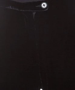 Emporio Armani Black Velvet Pleated Ruffle Bottom Pants S For Women -Emporio Armani sale luxury women emporio armani used clothes p143285 0004