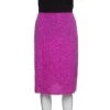 Emporio Armani Pink Fuzzy Lurex Skirt M For Women
