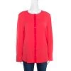 Emporio Armani Red Mulberry Silk Long Sleeve Blouse L For Women -Emporio Armani sale luxury women emporio armani used clothes p162732 005
