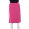 Emporio Armani Pink Wool Crepe Pencil Skirt M For Women -Emporio Armani sale luxury women emporio armani used clothes p162735 006