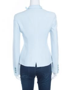 Emporio Armani Powder Blue Layered Lapel Blazer S For Women -Emporio Armani sale luxury women emporio armani used clothes p164545 002