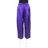 Emporio Armani Purple Satin Pleated Wide Leg Pants S For Women -Emporio Armani sale luxury women emporio armani used clothes p165621 001