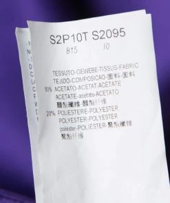 Emporio Armani Purple Satin Pleated Wide Leg Pants S For Women -Emporio Armani sale luxury women emporio armani used clothes p165621 006