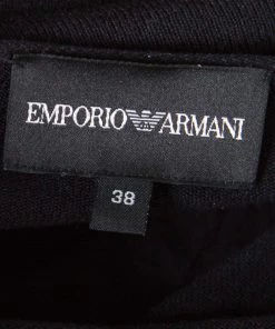 Emporio Armani Black Embellished Sleeve Cardigan S For Women -Emporio Armani sale luxury women emporio armani used clothes p170389 005