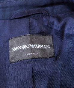 Emporio Armani Navy Blue One Button Tailored Blazer S For Women -Emporio Armani sale luxury women emporio armani used clothes p179623 002
