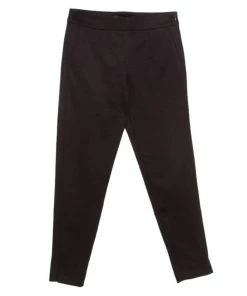 Emporio Armani Black Knit High Waist Tailored Pants S For Women