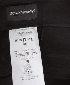 Emporio Armani Black Knit High Waist Tailored Pants S For Women -Emporio Armani sale luxury women emporio armani used clothes p179859 005