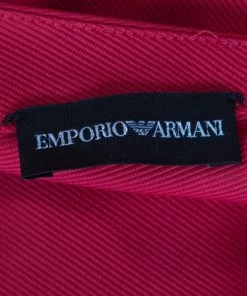 Emporio Armani Red Textured Short Sleeve Pencil Dress M For Women -Emporio Armani sale luxury women emporio armani used clothes p180951 004