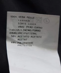 Emporio Armani Black Leather Velvet Bow Detail Biker Jacket M For Women -Emporio Armani sale luxury women emporio armani used clothes p182167 003