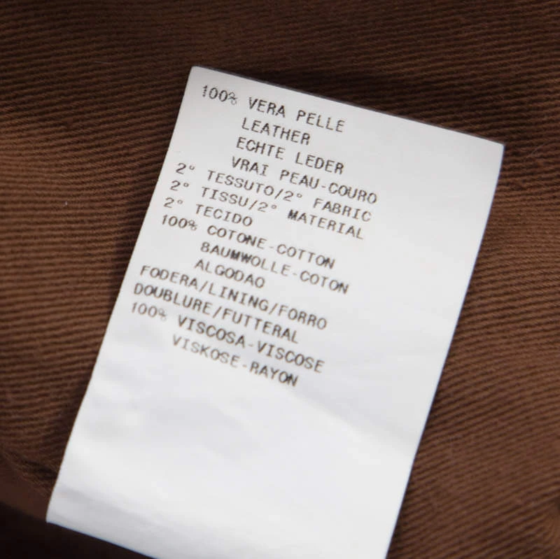 Emporio Armani Brown Leather Fur Collar Detail Zip Front Jacket S For Women 9 Emporio Armani Brown Leather Fur Collar Detail Zip Front Jacket S For Women - Image 7