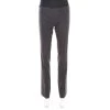 Emporio Armani Grey Wool Linea Tailored Trousers M For Women