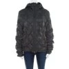 Emporio Armani Olive Green Ruched Diamond Quilted Contrast Piping Hooded Jacket M For Women -Emporio Armani sale luxury women emporio armani used clothes p185763 005