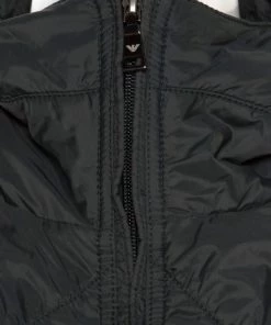 Emporio Armani Olive Green Ruched Diamond Quilted Contrast Piping Hooded Jacket M For Women -Emporio Armani sale luxury women emporio armani used clothes p185763 006