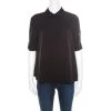 Emporio Armani Emporia Armani Black Silk Peter Pan Collar Short Sleeve Shirt S For Women -Emporio Armani sale luxury women emporio armani used clothes p185894 003