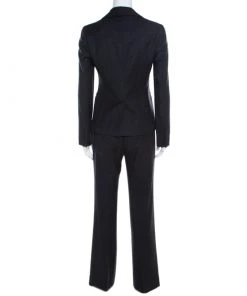 Emporio Armani Dark Grey Wool Tailored Suit S For Women -Emporio Armani sale luxury women emporio armani used clothes p198927 003
