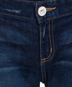 Emporio Armani Indigo Faded Effect Denim Distressed Tapered Jeans M For Women -Emporio Armani sale luxury women emporio armani used clothes p199827 006