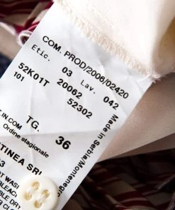 Emporio Armani Cream Satin Silk Ruffled Trim Sleeveless Top S For Women 12 Emporio Armani Cream Satin Silk Ruffled Trim Sleeveless Top S For Women -Emporio Armani sale luxury women emporio armani used clothes p200044 004