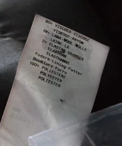 Emporio Armani Black Wool Blend Stand Up Collar Suit M For Women -Emporio Armani sale luxury women emporio armani used clothes p220223 004