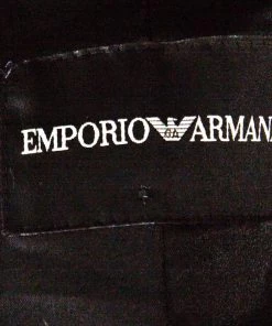 Emporio Armani Black Wool Blend Stand Up Collar Suit M For Women -Emporio Armani sale luxury women emporio armani used clothes p220223 006