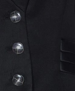 Emporio Armani Black Wool Blend Stand Up Collar Suit M For Women -Emporio Armani sale luxury women emporio armani used clothes p220223 008