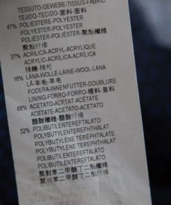 Emporio Armani Blue Wool Jacquard Mid Length A-Line Coat M For Women -Emporio Armani sale luxury women emporio armani used clothes p221779 001