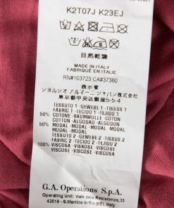 Emporio Armani Berry Pink Logo Print Jersey T-Shirt S For Women -Emporio Armani sale luxury women emporio armani used clothes p224494 002