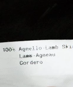 Emporio Armani Black Lamb Skin Shearling Detail Jacket S For Women -Emporio Armani sale luxury women emporio armani used clothes p225648 002