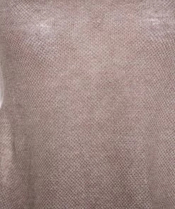 Emporio Armani Dusky Pink Silk Insert Crochet Knit Top XS For Women -Emporio Armani sale luxury women emporio armani used clothes p243114 007