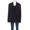 Emporio Armani Black Stretch Nylon Blazer L For Women -Emporio Armani sale luxury women emporio armani used clothes p243561 002