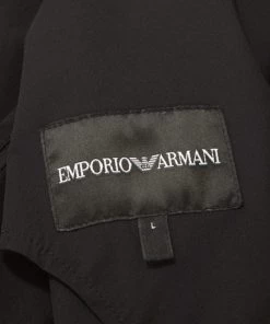 Emporio Armani Black Stretch Nylon Blazer L For Women -Emporio Armani sale luxury women emporio armani used clothes p243561 005