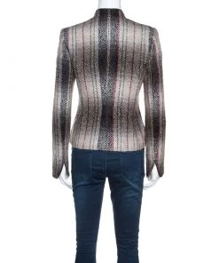 Emporio Armani Beige & Maroon Plaid Mohair Mandarin Buttoned Jacket S For Women 10 Emporio Armani Beige & Maroon Plaid Mohair Mandarin Buttoned Jacket S For Women -Emporio Armani sale luxury women emporio armani used clothes p244255 003