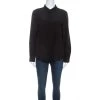 Emporio Armani Black Silk Button Front Shirt M For Women -Emporio Armani sale luxury women emporio armani used clothes p249141 005