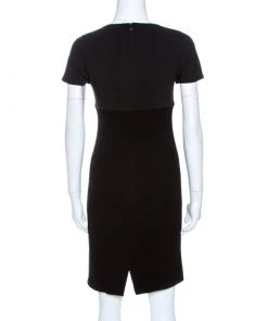 Emporio Armani Black Stretch Crepe Twisted Knot Detail Fitted Dress S For Women -Emporio Armani sale luxury women emporio armani used clothes p260678 003