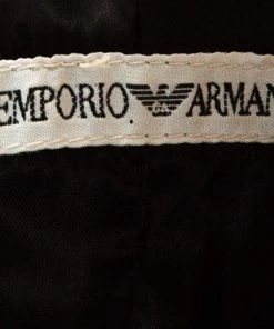 Emporio Armani Brown Leather Fur Collared Vintage Jacket M For Women -Emporio Armani sale luxury women emporio armani used clothes p260886 005