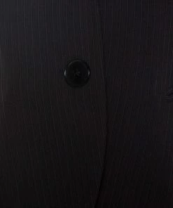 Emporio Armani Black Stripe Pattern Wool Blend Trouser Suit M For Women -Emporio Armani sale luxury women emporio armani used clothes p263062 007