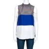 Emporio Armani Color Block Silk Sleeveless Top S For Women