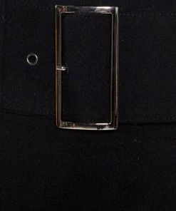 Emporio Armani Black Wool Belted Mini Skirt L For Women -Emporio Armani sale luxury women emporio armani used clothes p269932 007