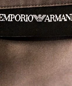 Emporio Armani Taupe Silk Collar Detail Shirt S For Women -Emporio Armani sale luxury women emporio armani used clothes p274214 006