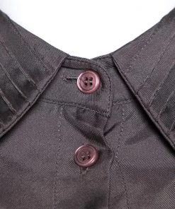 Emporio Armani Taupe Silk Collar Detail Shirt S For Women -Emporio Armani sale luxury women emporio armani used clothes p274214 007