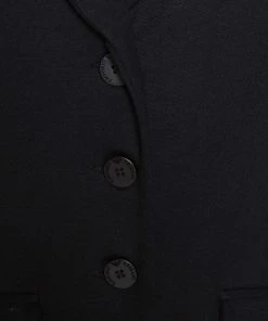 Emporio Armani Black Stretch Knit Three Button Blazer S For Women -Emporio Armani sale luxury women emporio armani used clothes p277615 005