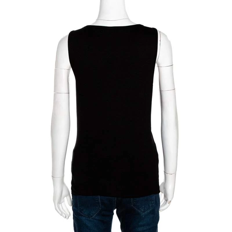 Emporio Armani Black Jersey Beaded Butterfly Applique Top M For Women 5 Emporio Armani Black Jersey Beaded Butterfly Applique Top M For Women - Image 3