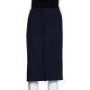 Emporio Armani Navy Blue Linen Fitted Skirt L For Women -Emporio Armani sale luxury women emporio armani used clothes p281488 006