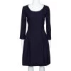 Emporio Armani Navy Blue Stretch Crepe A Line Dress M For Women -Emporio Armani sale luxury women emporio armani used clothes p294857 003