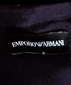 Emporio Armani Dark Purple Wool Blend Tunic Dress M For Women -Emporio Armani sale luxury women emporio armani used clothes p298084 007