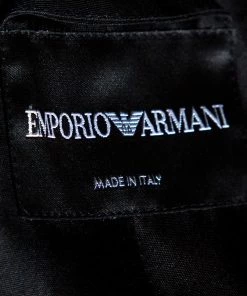 Emporio Armani Black Embellished Silk Blend Zip Front Top S For Women -Emporio Armani sale luxury women emporio armani used clothes p298100 005