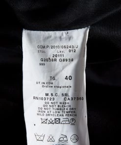 Emporio Armani Black Embellished Silk Blend Zip Front Top S For Women -Emporio Armani sale luxury women emporio armani used clothes p298100 006 scaled