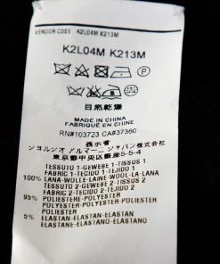 Emporio Armani Black Wool Cutout Detail Mid Length Coat S For Women -Emporio Armani sale luxury women emporio armani used clothes p299691 002