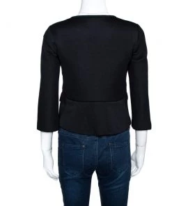 Emporio Armani Black Double Breasted Short Jacket S For Women -Emporio Armani sale luxury women emporio armani used clothes p301335 001