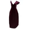 Emporio Armani Crimson Neoprene Velvet Structured Gown S For Women -Emporio Armani sale luxury women emporio armani used clothes p3017 001